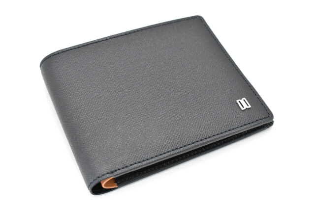 Luster(ラスター) 二つ折り財布(小銭入れなし) 「DAKSダックス」 DP35215 ネイビー 正面