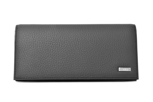 スペリオール170th Anniversary 長財布（小銭入れあり） 「ゴールドファイル」 GP24118　ブラック／オレンジ　正面