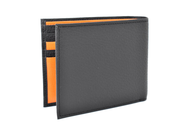 スペリオール170th Anniversary 二つ折り財布（小銭入れあり） 「ゴールドファイル」 GP24217　ブラック／オレンジ　裏面