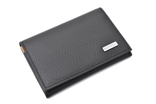 スペリオール170th Anniversary 名刺入れ 「ゴールドファイル」 GP24485　ブラック／オレンジ　正面