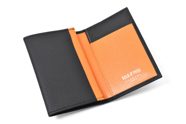 スペリオール170th Anniversary 名刺入れ 「ゴールドファイル」 GP24485　ブラック／オレンジ　内作り