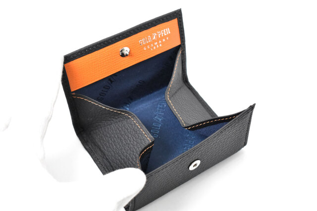 スペリオール170th Anniversary 小銭入れ 「ゴールドファイル」 GP24570　ブラック／オレンジ　内作り