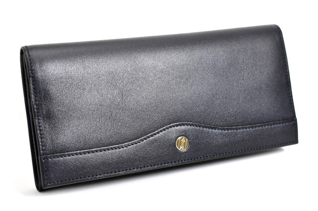 OXFORD CLASSIC（オックスフォード・クラシック） 長財布 「ゴールドファイル」 GP26228 ネイビー 正面