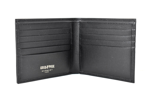 OXFORD CLASSIC（オックスフォードクラシック） 二つ折り財布（小銭入れなし） 「ゴールドファイル」 GP26422 ブラック　内作り