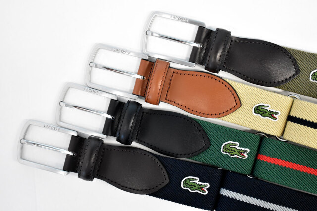 牛革付属ストレッチカジュアルベルト　 「LACOSTE（ラコステ）」　LB66370　カラー