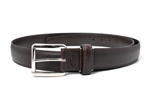 牛革ビジネスベルト  「LACOSTE（ラコステ）」　LB84450　ダークブラウン　正面