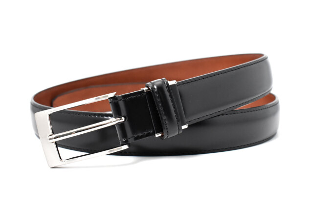 コードバン ベルト 「プレリーギンザ」 NB14920 ブラック 正面