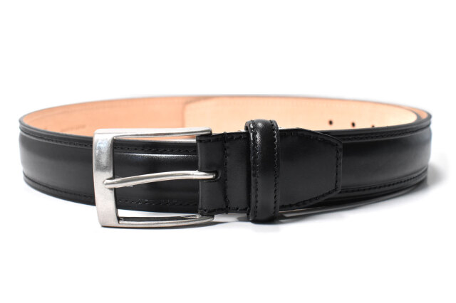 ルガート 35mm幅 メンズベルト 「プレリーギンザ」 NB16615 ブラック 正面