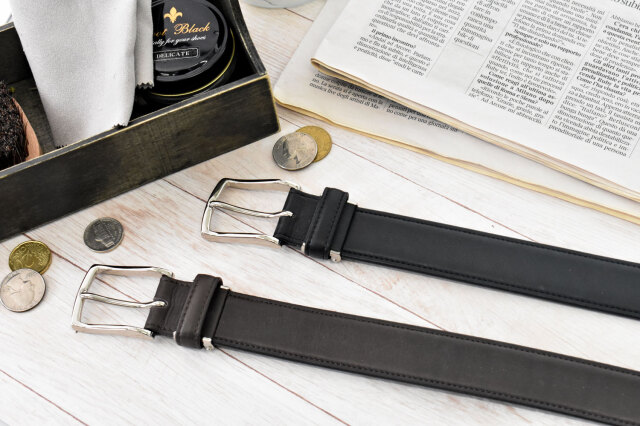 仔牛革 メンズベルト 30mm幅 「プレリーギンザ」 NB23212