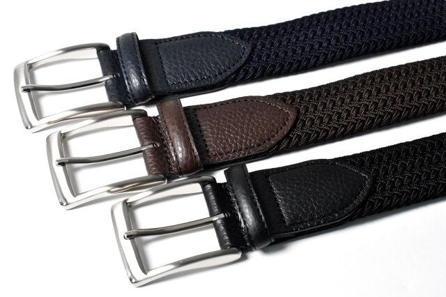 Stretch Mesh Belt (ストレッチメッシュベルト) メンズベルト 35mm幅広「プレリーギンザ」 NB28370　カラー