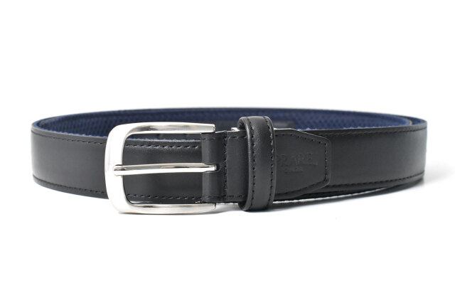 Cool Mesh(クールメッシュ)牛革 メンズ ベルト 「プレリーギンザ 」 NB30170 ブラック 正面