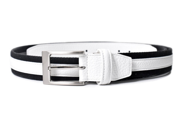 牛革付属 メンズ リバーシブルカジュアルベルト 「プレリートラディショナルファクトリー 」 NB48660 ブラック 正面