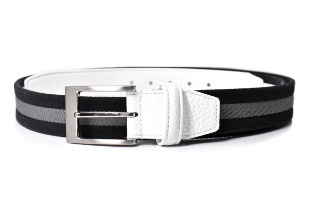 牛革付属 メンズ リバーシブルカジュアルベルト  「プレリートラディショナルファクトリー 」 NB48660　ブラック　正面