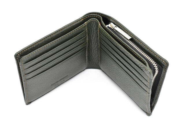 ItalianDeerskin （イタリアンディア） 二つ折り財布（Ｆ小銭入れあり） 「プレリー1957」 NP17814 内作り