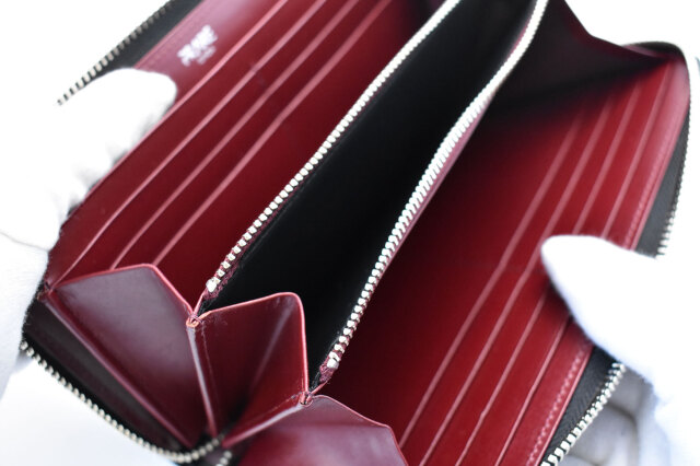 ボックスカーフヴェネチアン　ラウンドファスナー長財布（小銭入れあり）　「プレリーギンザ」　NP57629　商品特徴