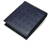 Checker emboss（チェッカーエンボス） 二つ折り財布（小銭入れあり）  「DAKSダックス」　DP25214 コン　正面