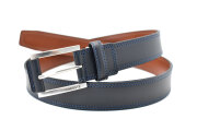 牛革　カジュアルベルト  「LACOSTE（ラコステ）」　LB67855　ネイビー　正面
