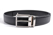 牛革 ビジネス ベルト 「LACOSTE（ラコステ）」　LB84660　ブラック　正面