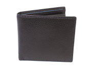ItalianDeerskin （イタリアンディア） 二つ折り財布（小銭入れあり） 「プレリー1957」 NP17112 クロ　正面