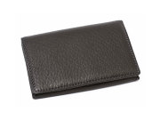 ItalianDeerskin （イタリアンディア） 名刺入れ 「プレリー1957」 NP17470 クロ　正面