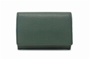KOBE LEATHER（神戸レザー） コンパクト財布 「プレリーギンザ」 NP55413　グリーン　正面