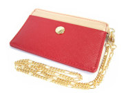 Bijue（ビジュー） パスケース（チェーン付き）　「ル・プレリー 」 NPL1545  アカ　正面