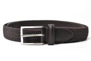 Stretch Mesh Belt (ストレッチメッシュベルト) メンズベルト「プレリーギンザ」 NB28270　ダークブラウン　正面