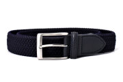Stretch Mesh Belt (ストレッチメッシュベルト) メンズベルト 35mm幅広「プレリーギンザ」 NB28370　ネイビー　正面