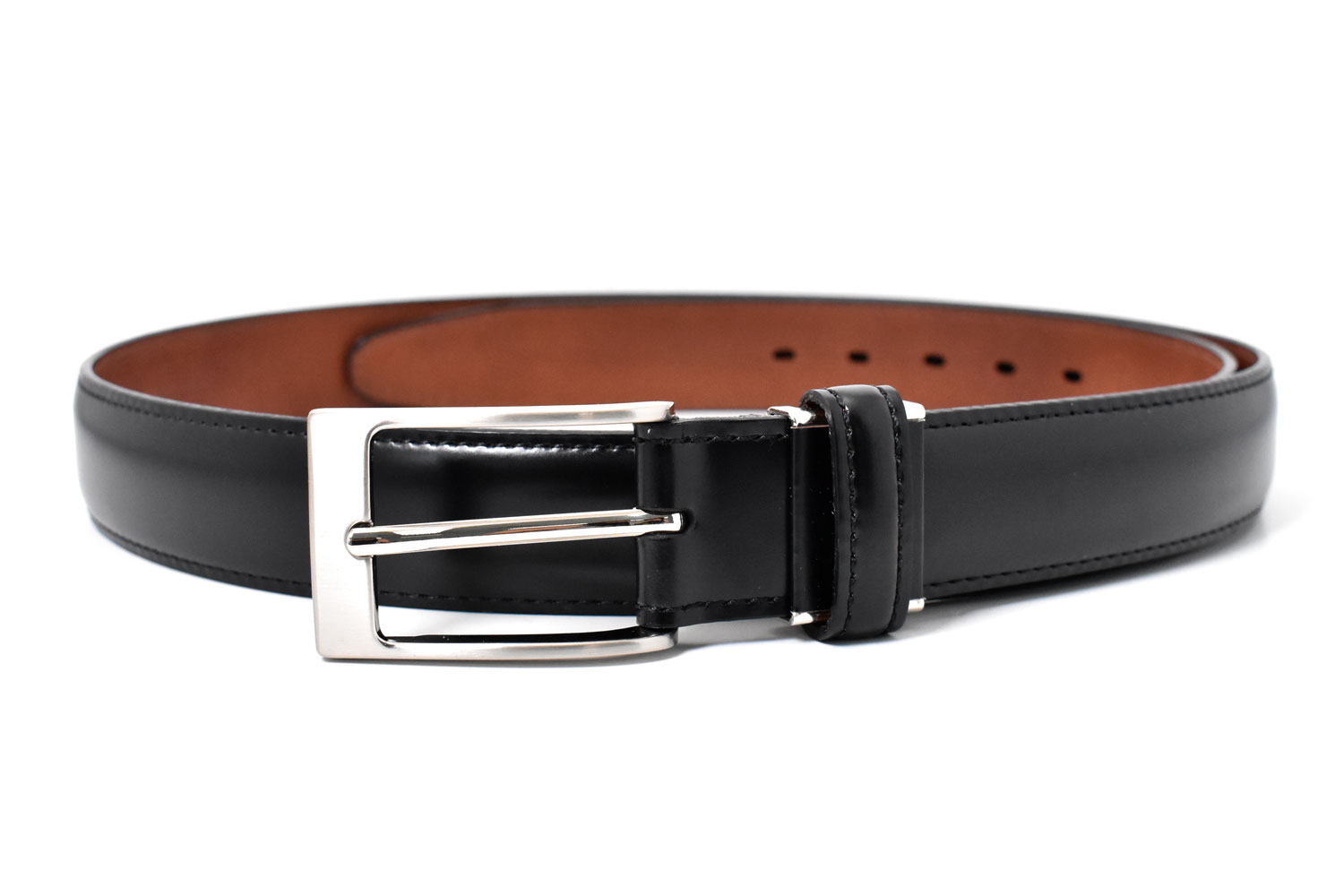 コードバン　ロングベルト　「プレリーギンザ」　NB14922　ブラック　正面