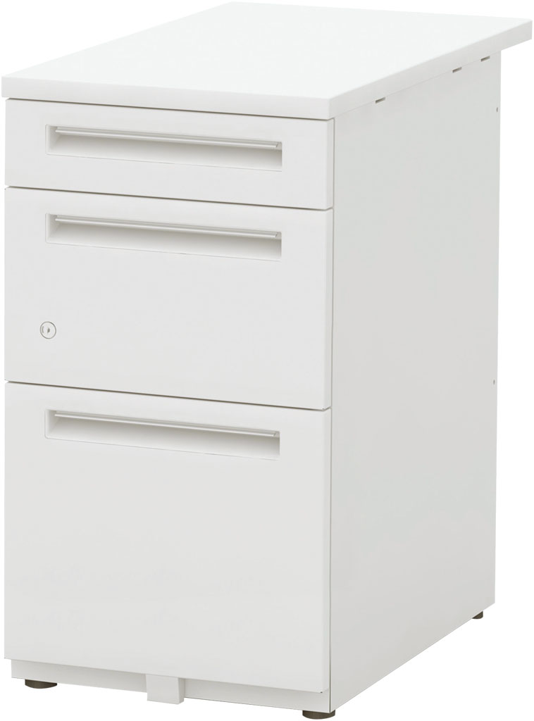 内田洋行 SCAENA(スカエナ) Sタイプ 脇SS048B4-3LSK 脇デスク・B4-3段 シリンダー錠 W400×D800×H720mm