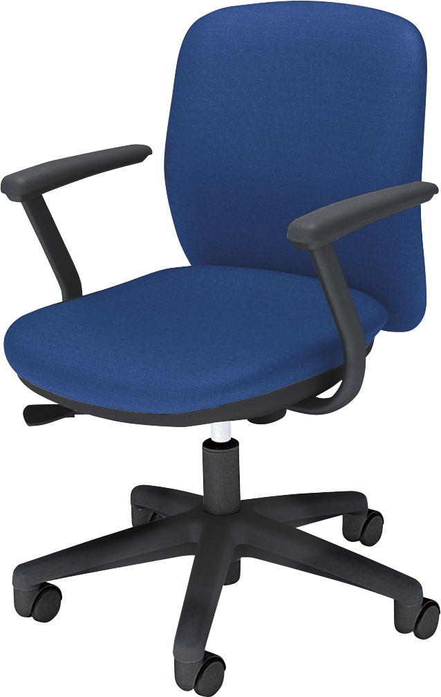 内田洋行 エニーザチェア AF2-110B 布張り ブラックシェル L型肘