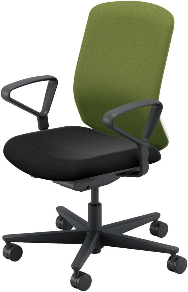 内田洋行 Carissa2(カリッサ2)チェア CR2A-221CWB-R PA クロス ホワイトシェル ウレタンキャスター リング肘URAB型