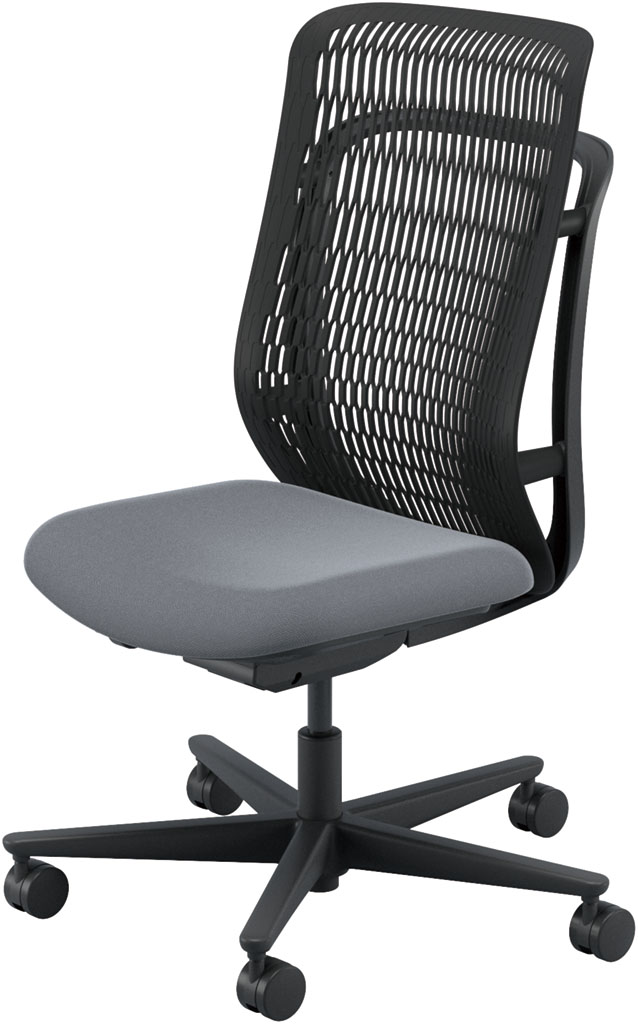 内田洋行 AJCHAIR2(エージェーチェア2) AJ2A-301BK-N PA ブラックメッシュ ヘッドレストなし 肘なし ナイロンキャスター