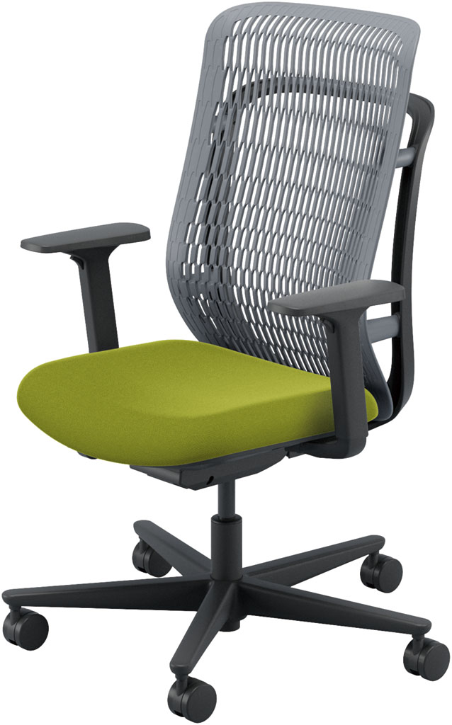 内田洋行 AJCHAIR2(エージェーチェア2) AJ2A-331SG-A PA スレートグレイメッシュ ヘッドレストなし アジャスタブル肘 ナイロンキャスター