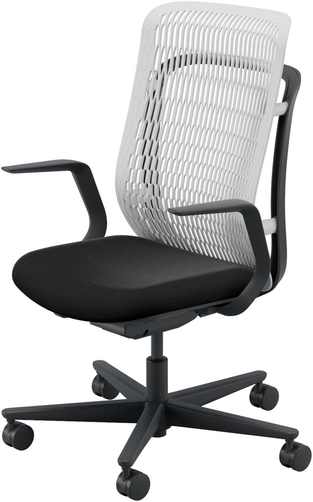 内田洋行 AJCHAIR2(エージェーチェア2) AJ2A-311AG-L PA アッシュグレイメッシュ ヘッドレストなし L型肘 ナイロンキャスター