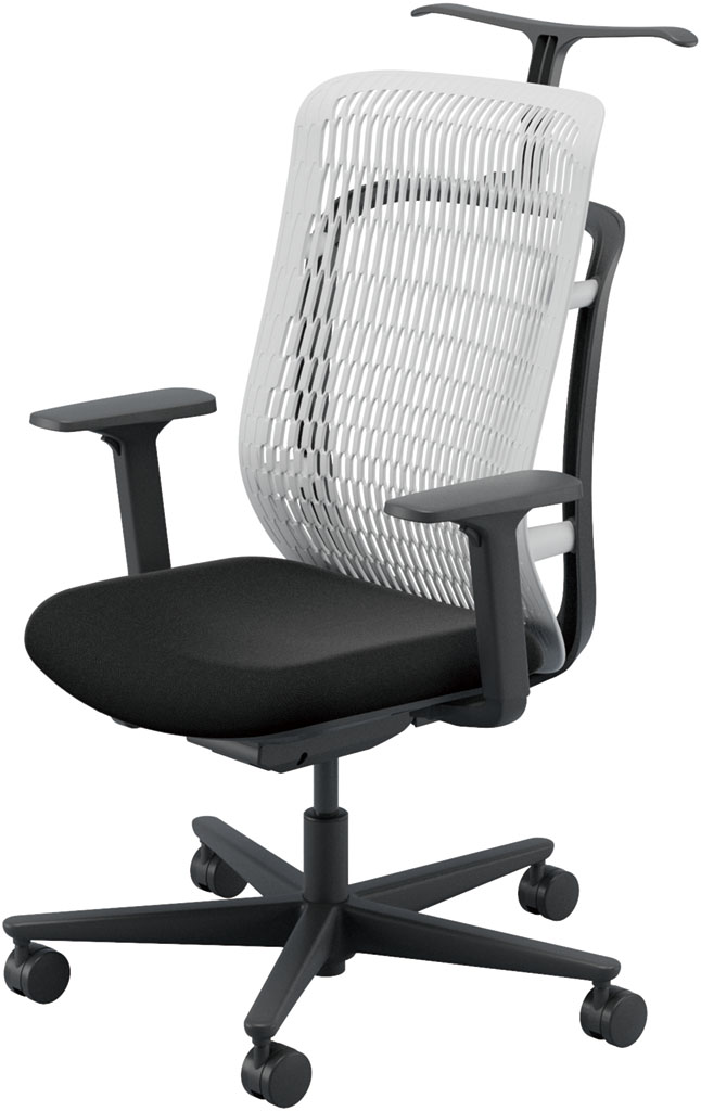 内田洋行 AJチェア2 AJ2A-331AG-A PA-H アッシュグレイメッシュ ヘッドレストなし ジャケットハンガー付 アジャスタブル肘UAAB型 ナイロンキャスター