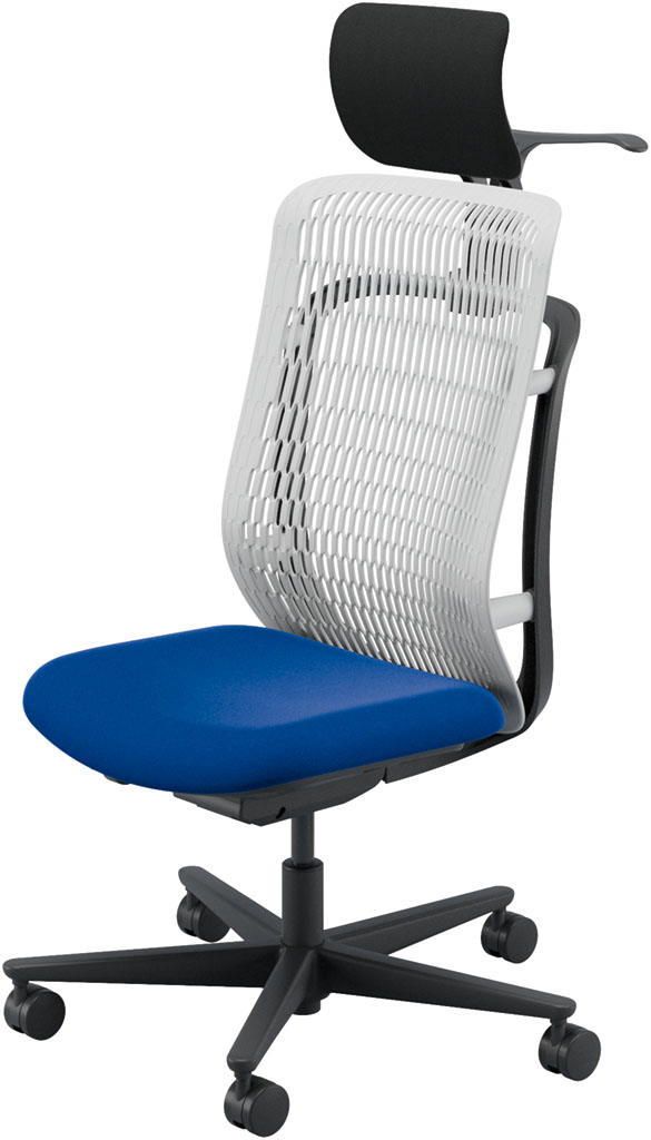 内田洋行 AJチェア2 AJ2A-501AG-N PA-H アッシュグレイメッシュ ヘッドレスト付 ジャケットハンガー付 肘なし ナイロンキャスター