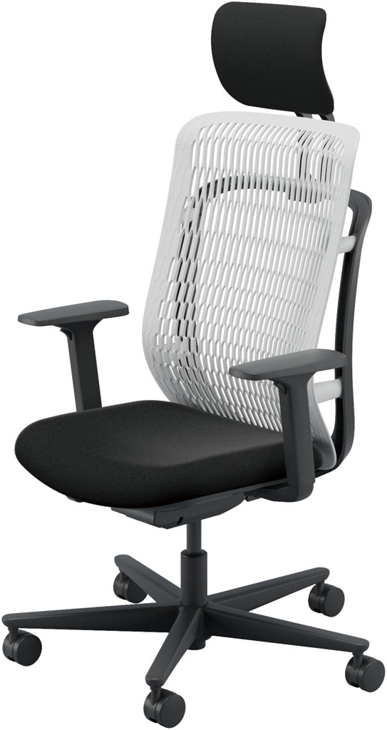 内田洋行 AJCHAIR2(エージェーチェア2) AJ2A-531AG-A PA アッシュグレイメッシュ ヘッドレスト付 アジャスタブル肘 ナイロンキャスター