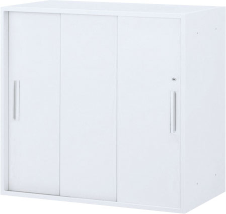 内田洋行 ハイパーストレージ スタンダードタイプ スチール3枚引き違い書庫 HS800 STH-07D(B) 2段 下置き用 W800×D400×H700