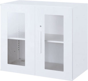 内田洋行 ハイパーストレージ スタンダードタイプ 透明引き違い書庫 HS800 GH-07D(B) 2段 下置き用 W800×D400×H700