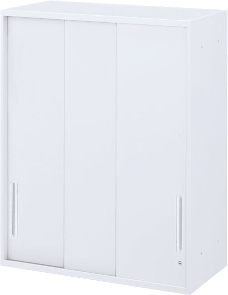 内田洋行 ハイパーストレージ スタンダードタイプ スチール3枚引き違い書庫 HS800 STH-10U(B) 3段 上置き用 W800×D400×H1050