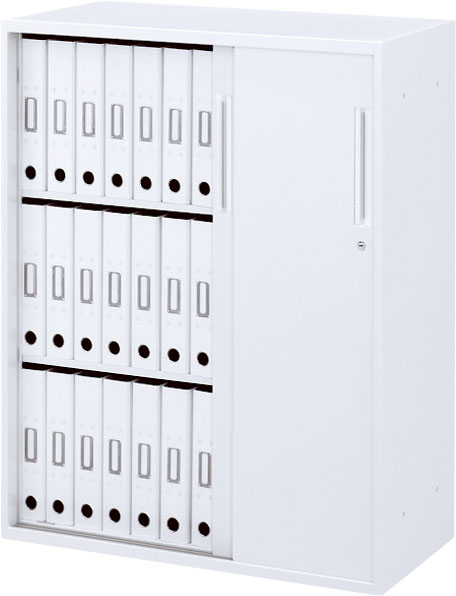 内田洋行 ハイパーストレージ スタンダードタイプ スチール3枚引き違い書庫 HS800 STH-10D(B) 3段 下置き用 W800×D400×H1050