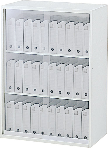 内田洋行 ハイパーストレージ スタンダードタイプ 透明引き違い書庫 HS800 GH-10U(C)鍵無 3段 上置き用 W800×D450×H1050