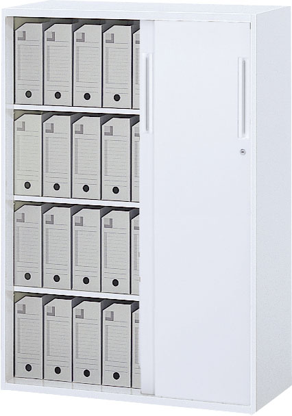 内田洋行 ハイパーストレージ スタンダードタイプ スチール3枚引き違い書庫 HS800 STH-12D(C) 4段 下置き用 W800×D450×H1200
