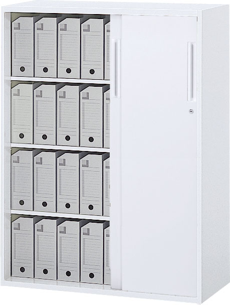 内田洋行 ハイパーストレージ スタンダードタイプ スチール3枚引き違い書庫 HS STH-12D(C) 4段 下置き用 W900×D450×H1200