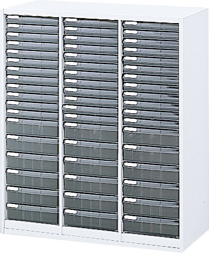 内田洋行 ハイパーストレージ スタンダードタイプ スモークトレーキャビネット B4 浅・深型タテ 浅36個、深18個 HS TCAF-10/B4(C) W900×D450×H1050