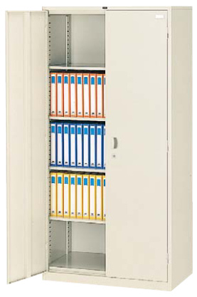 内田洋行 両開き書庫 5段型 棚板4枚 W880×D515×H1790mm