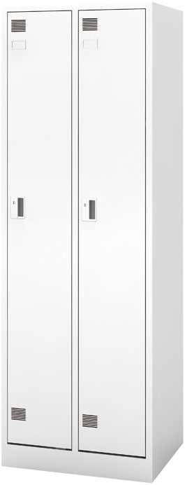 内田洋行 システムロッカーNS型 スタンダードタイプ 2人用 シリンダー錠 ホワイト色 W608×D515×H1790mm