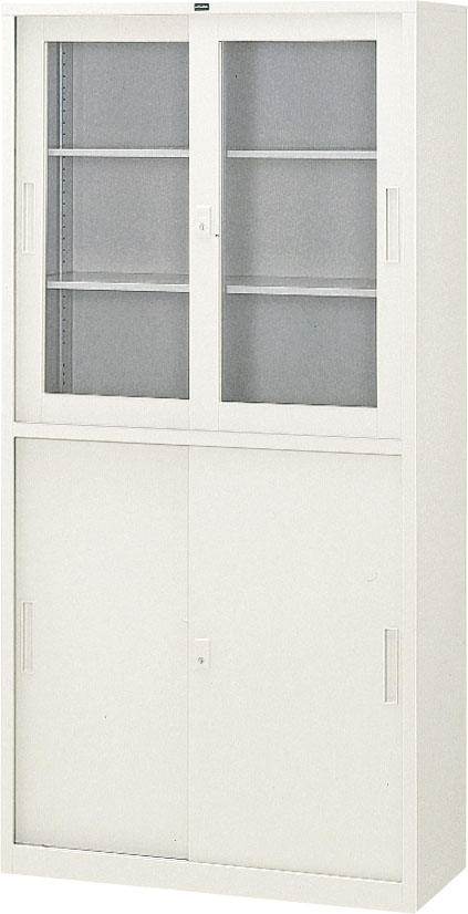 内田洋行 引違い書庫 3×6W型 棚板4枚 W880×D400