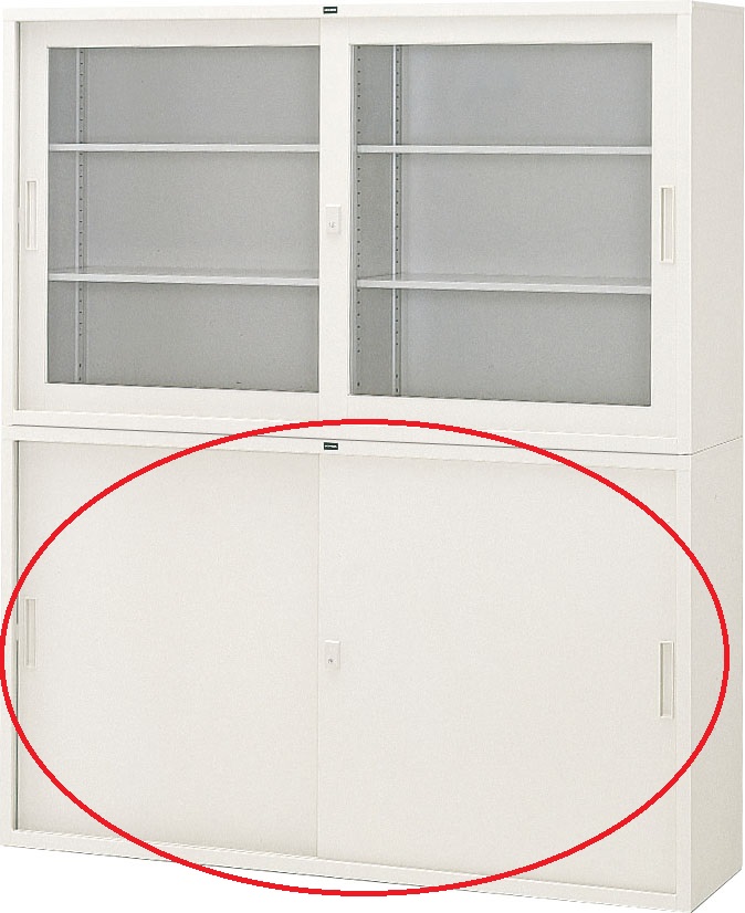 内田洋行 引違い書庫 5×3型 鋼板戸 棚板4枚 W1500